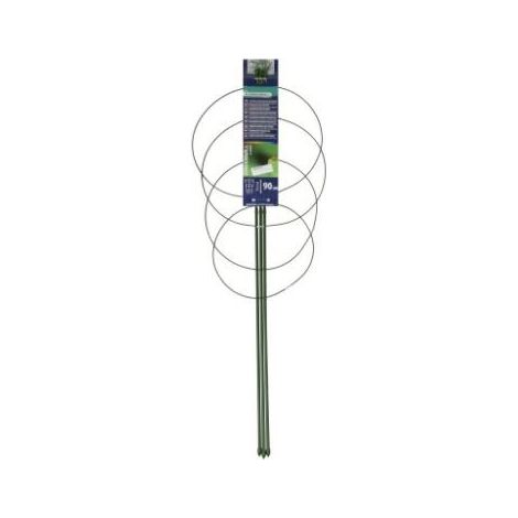 Soporte anular para plantas Greenmill, 90 cm de altura, ideal para plantas altas y trepadoras, estructura metálica resistente, guía segura para el crecimiento.