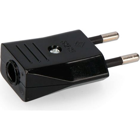 Clavija 10a 250v 4mm negra (envasada) (1/2)
