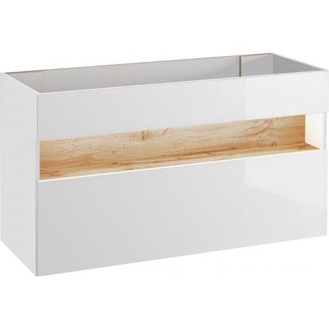 Meuble sous vasque avec LED - 68 x 120 x 46 cm- Caraïbe White - Livraison gratuite