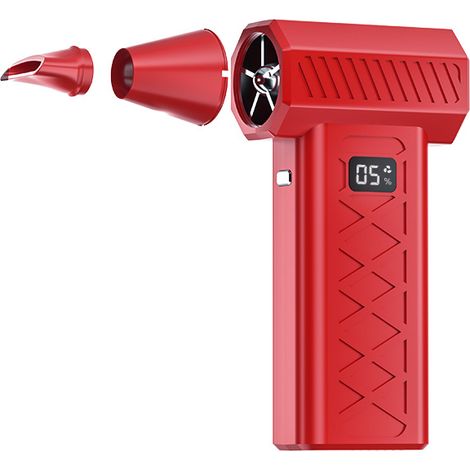 2-in-1 Akku-Haartrockner, Nothammer zum Einschlagen von Fenstern, Hochgeschwindigkeitsturbine, ideal zum Reinigen von Balkonen, Pflegen von Rasenflächen, Fegen von Laub und Staub.