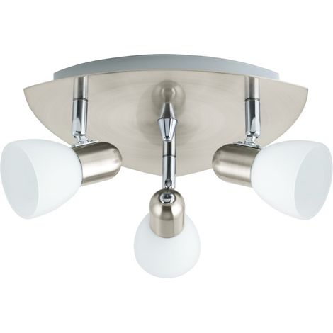 EGLO ENEA - PLAFONIERA 3L X 40W E14 NICKEL + V.SATIN (1/4)