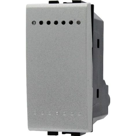 Deviatore 1P 16A Unipolare Silver Tech Grigio Compatibile Living