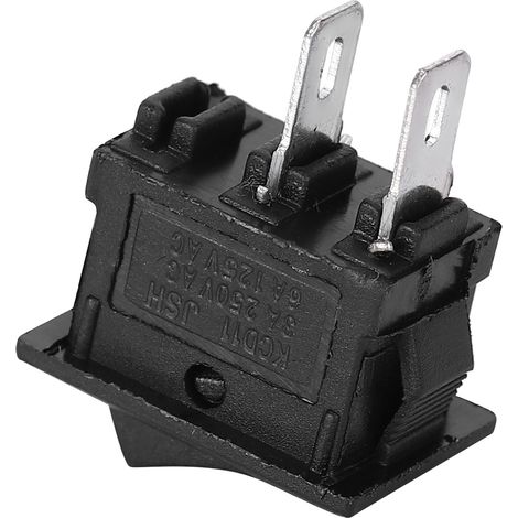 20 interrupteurs bascule 2 broches ON/OFF 2 positions KCD11 pour appareils électroménagers noirs, lot de 20 (1/5)