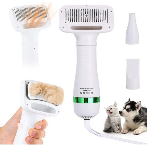 Filiyano-Sèche-cheveux pour animaux, 2 en 1, pour l'entretien du pelage, pour chiens et chats, avec peigne et température réglable. (1/5)