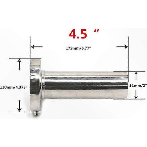 Silencieux d'échappement inox chromé pour voitures - 85mm/98mm/110mm, adaptable universel, pot de détente brillant, réduction sonore efficace, finition miroir, kit polyvalent pour véhicules. (1/5)