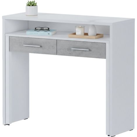 Escritorio Opaglio, Modular, 2 Cajones, un Compartimento, 98.6x36.6x86.9h cm Blanco Cemento