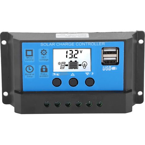 30A LCD-Solar-Laderegler 12V 24V Automatische Erkennung Vollständig 4-stufige PWM-Steuerung (1/5)
