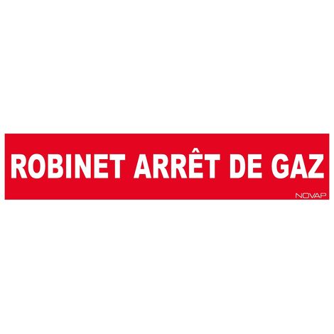 Panneau Robinet arret gaz - Rigide 330x75mm - 4120737