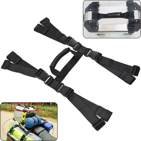Accessoires moto : sacoche arrière avec corde de transport noire antidérapante, poignée universelle, valise latérale en aluminium R1200