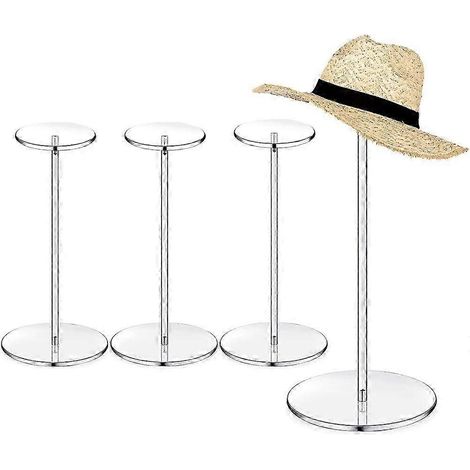 Présentoir en acrylique pour chapeaux et perruques, support de rangement pour chapeaux de pêcheur et casquettes de baseball, structure de support, environ 40 cm de hauteur. (EK) (1/5)