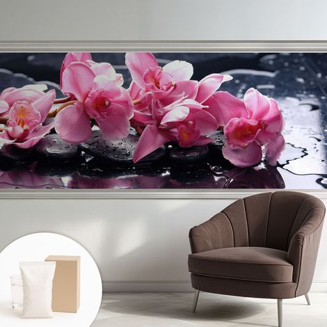 Papier peint intissé décoratif pour salon chambre et cuisine Facile à poser avec colle Élégance florale 250x104 cm (1/5)