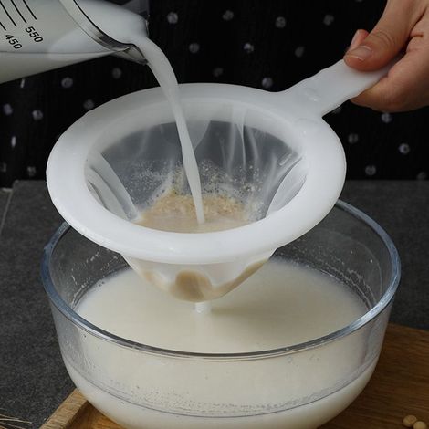 Ultra-fine filter (200 mesh), household funnel for ultra-fine juice, separation filter, slag separator, kitchen spoon, sifting spoon (1/5)