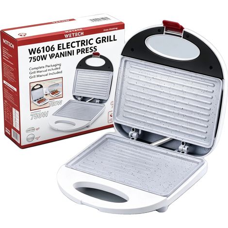 Panini-Grill, Kompaktes Design, Schnelle Zubereitung von Mahlzeiten, W6106 (1/2)