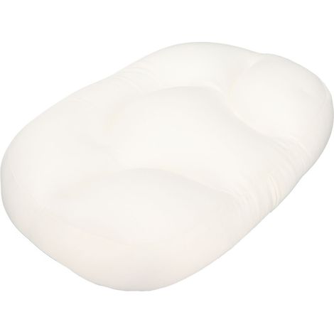 Coussin ergonomique œuf blanc pour soutien cervical, portable, idéal bureau, sommeil, salon de beauté, homme femme. (1/5)