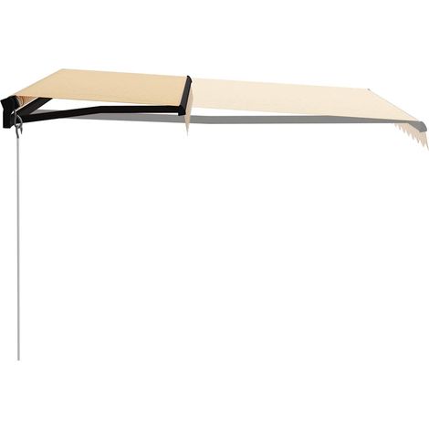 Maison Exclusive - Tenda da Sole Retrattile Manuale 300x250 cm Gialla e Bianca (1/5)