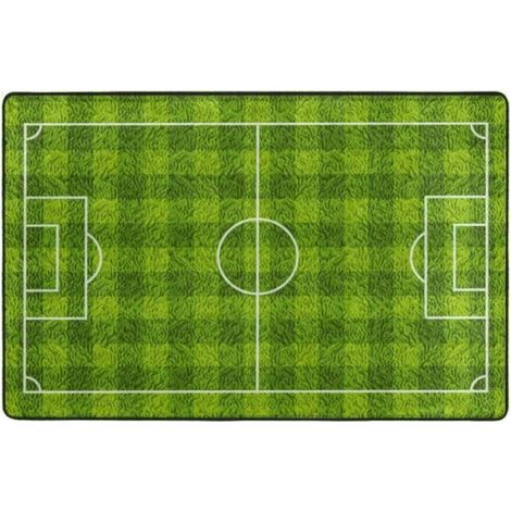 Tapis Enfant - Terrain Football - Vinyle - 50 cm x 80 cm - Design Amusant - 1 Pièce (1/4)