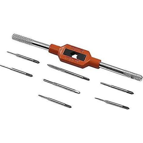 Mini filière manuelle métrique, outil de bricolage, kit de taraudage et de filetage M1.1 M1.2 M1.4 M1.6 M1.8 M2 M2.5 avec clé à taraud réglable M1-8, dans un coffret en plastique (1/5)