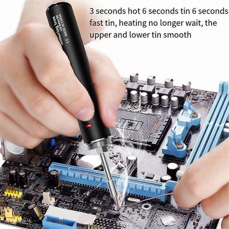Fer à souder électrique rechargeable par USB, kit d'outils de soudage et de réparation d'étain, piles AA illustrées (1/5)