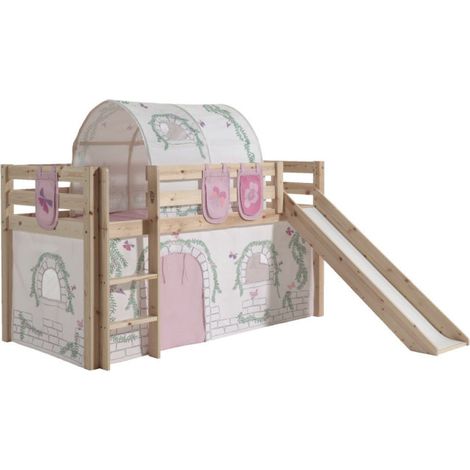 Pack - Lit Enfant Toboggan, Tente, Tunnel & 3 Pochettes "Pino Birdy" Naturel (1/5)