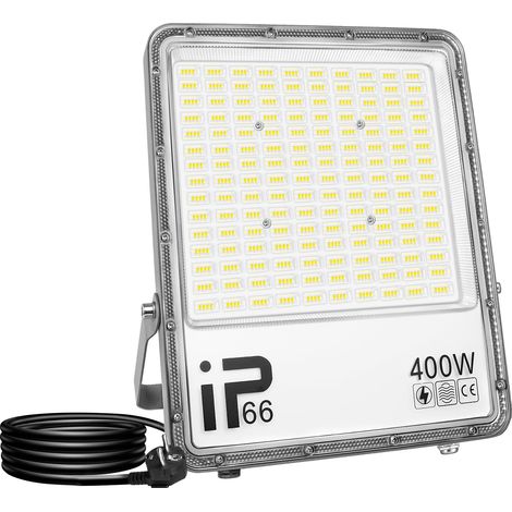 1x 400W projecteur d'extérieur led avec prise EU, 40000lm luminaire (1/5)