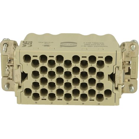 HARTING Han 40EEE HMC Stifteinsatz (M) Crimpanschluss, 40-polig+PE 500V, 16A - 1 Stück (1/3)