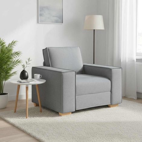 Canapé Fauteuil-Sofa Gris Clair 100x78x84 cm Tissu (1/5)
