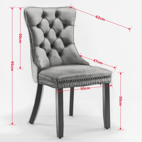 Lot 2 chaises haut standing bois massif noir - Rembourrage velours - Taches laque - Pieds bois - Pour salon, salle à manger, bureau - Design luxueux (1/5)