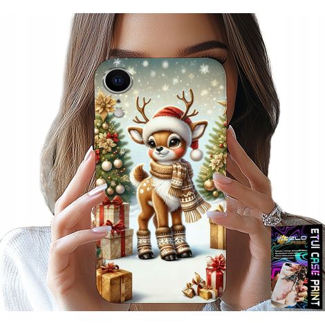 Custodia per iPhone XR - renne, motivi natalizi + vetro (1/5)
