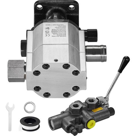 Kit Pompe Hydraulique pour Fendeuse à Bois, 60,6 L/min, 2 Étages 27,6 MPa, avec Vanne, Entrée 2,54 cm, Sortie 1,27 cm NPT, 3600 tr/min, pour Moteur Essence (1/5)