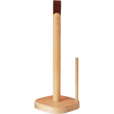 Porte-Papier en Bois Stable Support Burlwood 28cm x 13cm Rack pour Cuisine et Salle de Bain - Accessibilité Facile (1/5)