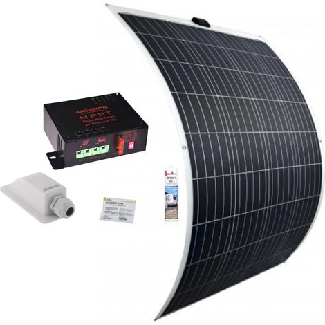PACK ANTARION Panneau solaire Souple 150W + Régulateur MPPT 15A + Kit de pose Camping-car