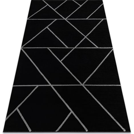 Tappeto EMERALD esclusivo 7543 glamour, elegante géométrique nero / argint  black 140x190 cm