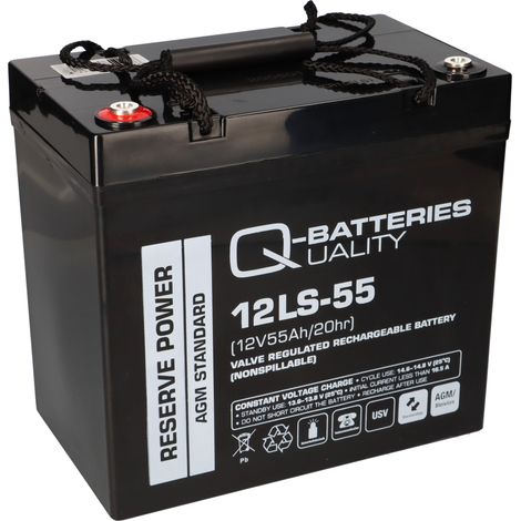 Q-Batteries 12LS-55 12 V 55 Ah AGM Bleiakku (1/5)