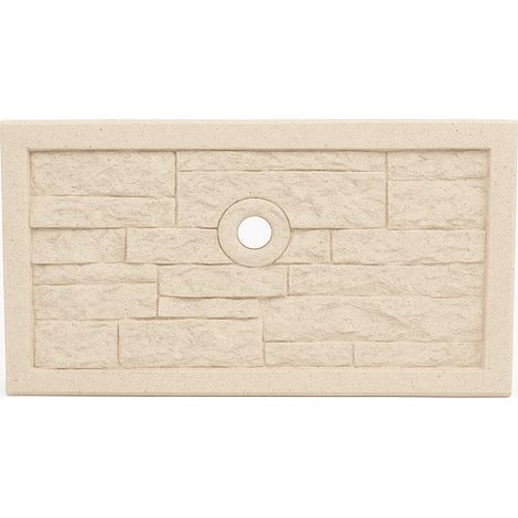 Frontalino pilozza serie muraglietto foro bianco effetto pietra 45 x h.24 cm (1/5)