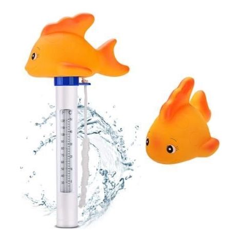 Thermomètre de piscine - Flottant - Cartoon Mignon - Or - Polypropylène - 195 mm x 85 mm (1/4)