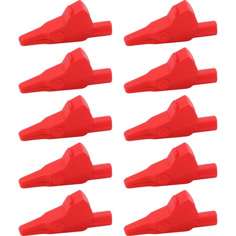 10 pinces de test J.60032 entièrement gainées, avec douille 4mm pour instruments électroniques, clips banane de mesure électrique (lot de 10) (1/5)