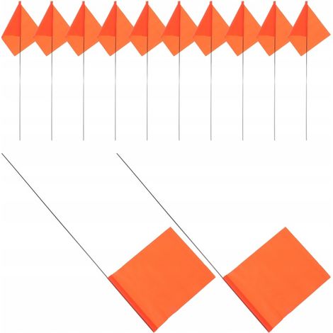 50 dekorative Gartenmarkierungsfähnchen, dauerhaft orange