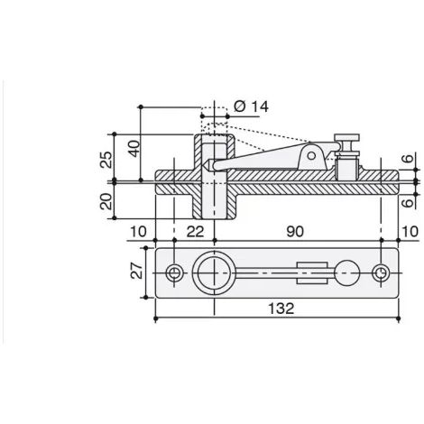 PERNO MAB SUPERIORE AC8 ALLUMINIO NATUR.