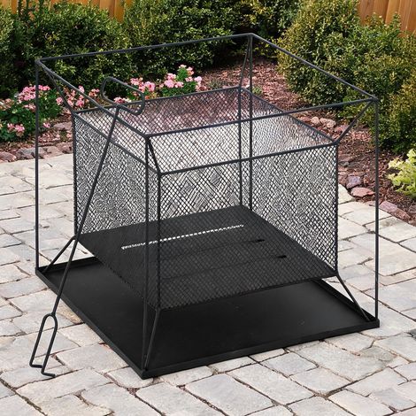 Brasero nero en metallo 45 x 45 x 43 cm (1/5)