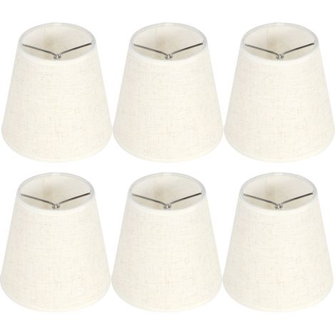 Jeffergarden Lot de 6 abat-jour en tissu style nordique épuré, pour lustre mural E14.