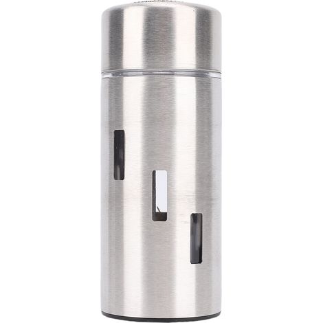 Multifunktionaler Gewürzbehälter aus Edelstahl 304 mit Deckel für Salz und Zucker, mit Sieblöchern. (1/5)