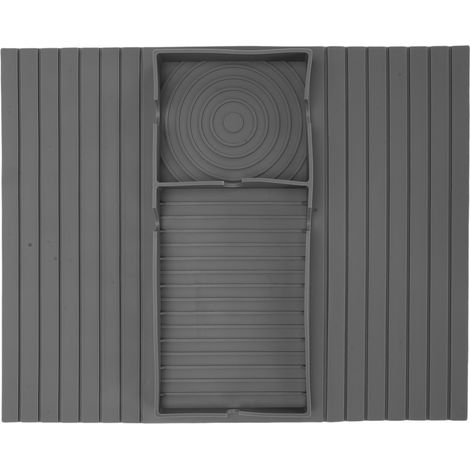 Plateau Accoudoir Canapé Antidérapant Silicone Souple – Support Tasse Café Télécommande Téléphone En-cas, Gris (1/5)
