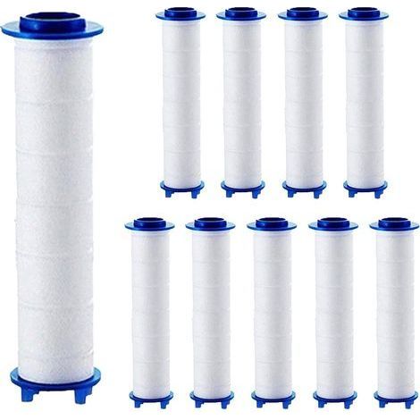 10 Pièces Filtre de pommeau de douche, cartouche filtrante adoucisseur d'eau dure, polyvalent et efficace, élimine les sédiments et les particules nocives pour la purification(8.5CM) (1/5)