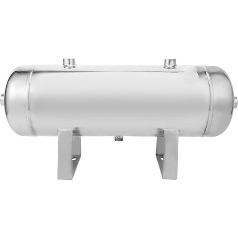 GARRYFIZH Réservoir air miroir horizontal 5 ports haute pression acier inoxydable 1/2 1/4NPT 10L - Design moderne (1/5)