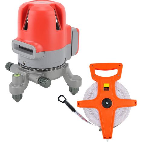 Niveau de ligne Laser 5 lignes, faisceau vert, outil de nivellement Laser de haute précision, norme américaine 110-240V et ruban à mesurer pliable de 100M (1/5)