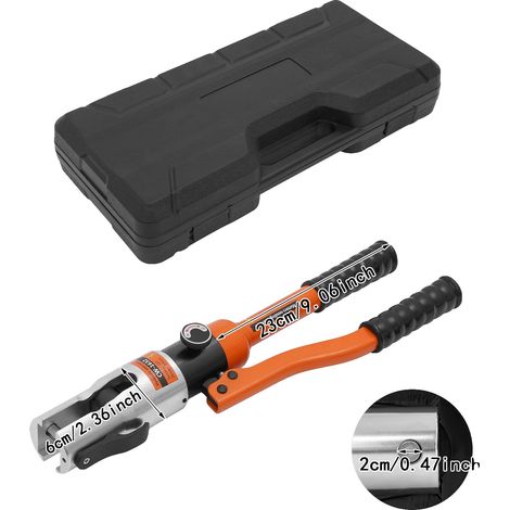 Outil de sertissage hydraulique, compatibilité multi-tailles, performance puissante, Orange (1/2)