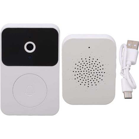 Wireless Doorbell Camera, Infrared Night Vision, Video Calls, Voice Prompts, 2.4G WiFi, for Home and Office (1/5)