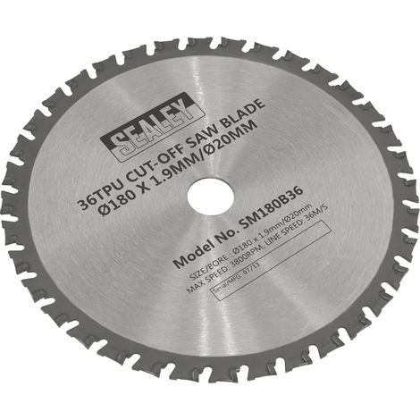 Sealey Cut-Off Saw Blade 180 x 1.9mm/20mm 36tpu SM180B36 (1/2)