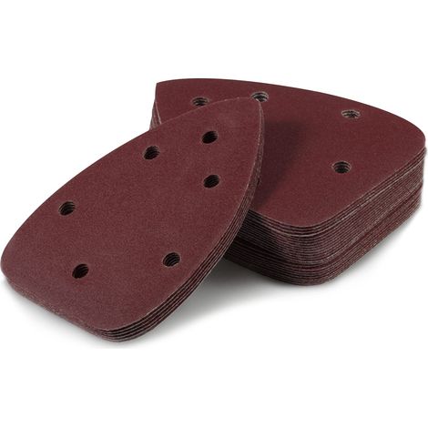 Lot de 30 Bandes Abrasives pour Ponçage, Feuilles de Papier de Verre pour Ponceuse à Souris Grain 150 6 Trous (1/5)