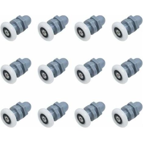 12 Pièces Roulette Porte De Douche Douche Roulettes Galets De Porte Porte Coulissante Porte A Roulette Rouleaux Inférieur Porte De Douche Roue Rouleau Roulette Roue Douche 20Mm Roulette (1/5)